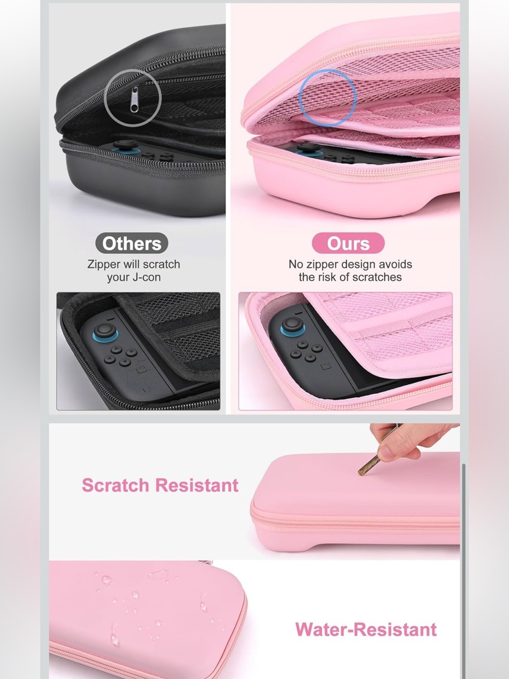 Pink Carry Case Bundle Compatible with Switch 2 (2025) - Picture 7 of 11